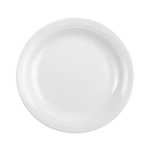 An empty white plate